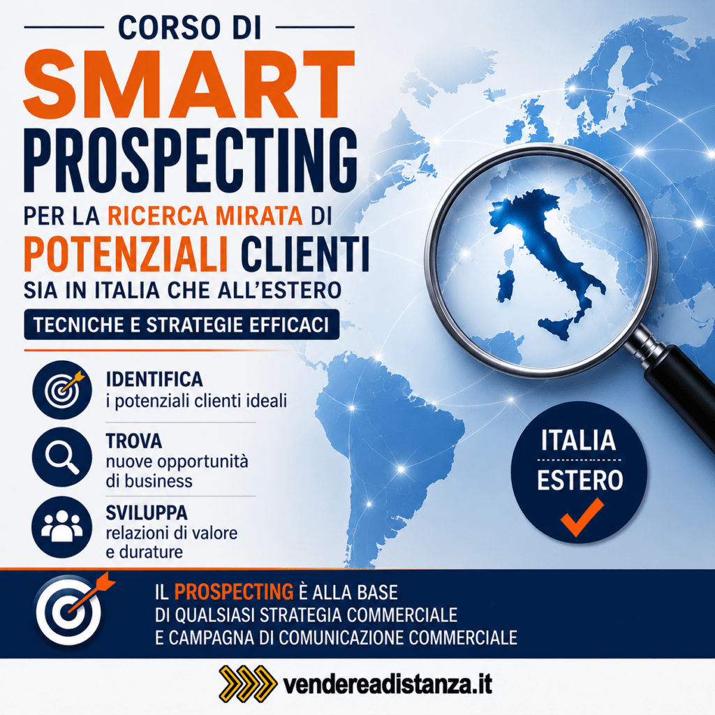 Corso di smart prospecting e ricerca clienti in tutto il mondo
