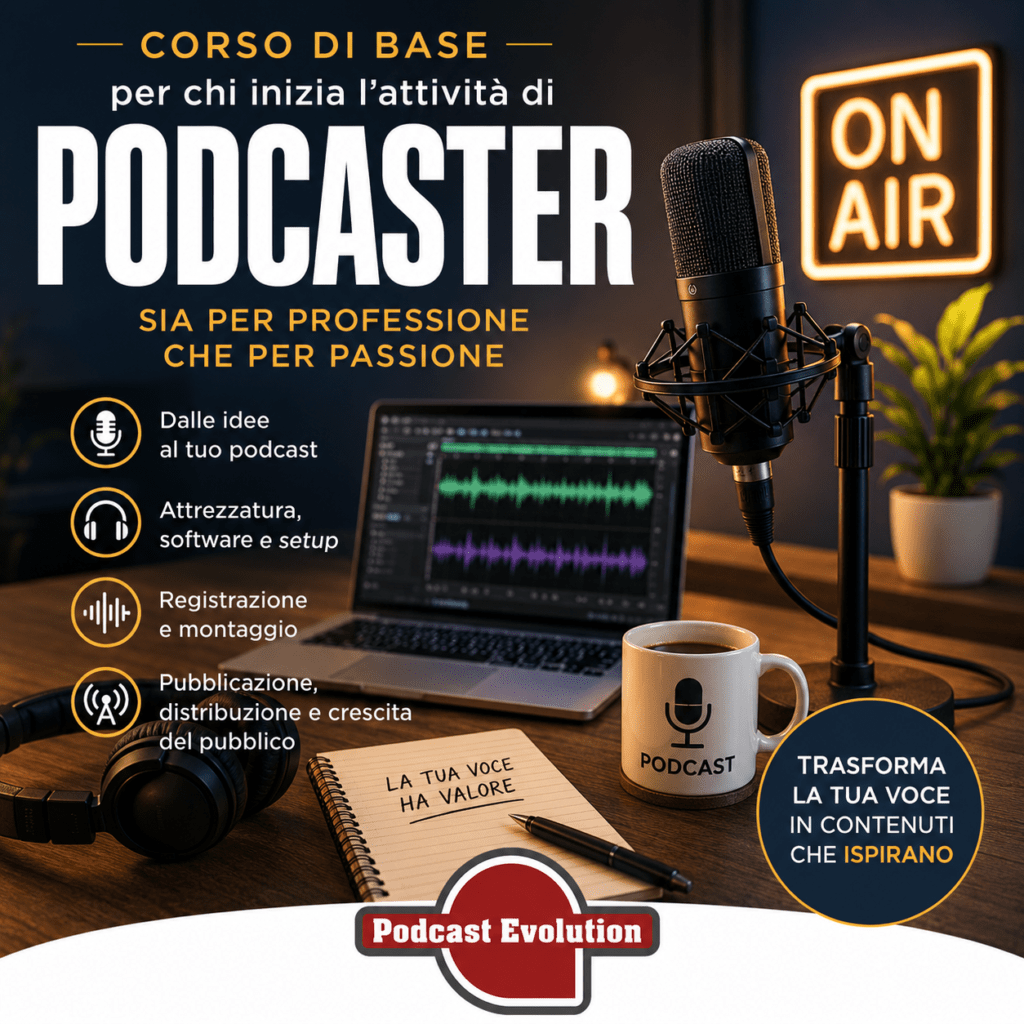 Corso e affiancamento base per podcaster
