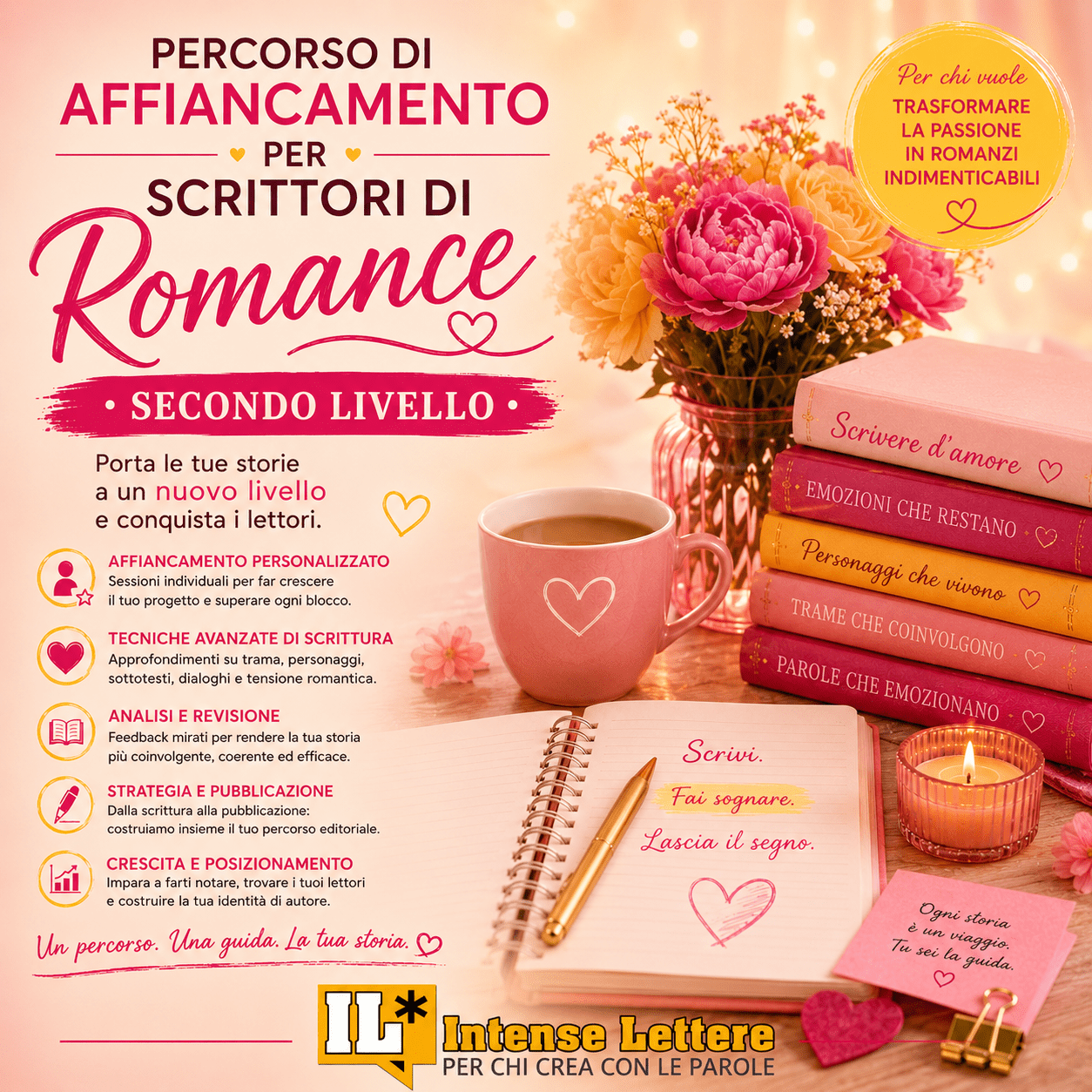 Corso e affiancamento per scrittori di romace secondo livello