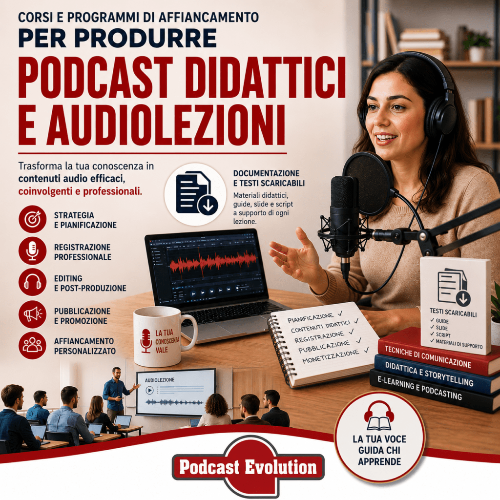 Corso per creare podcast didattici e audiolezioni