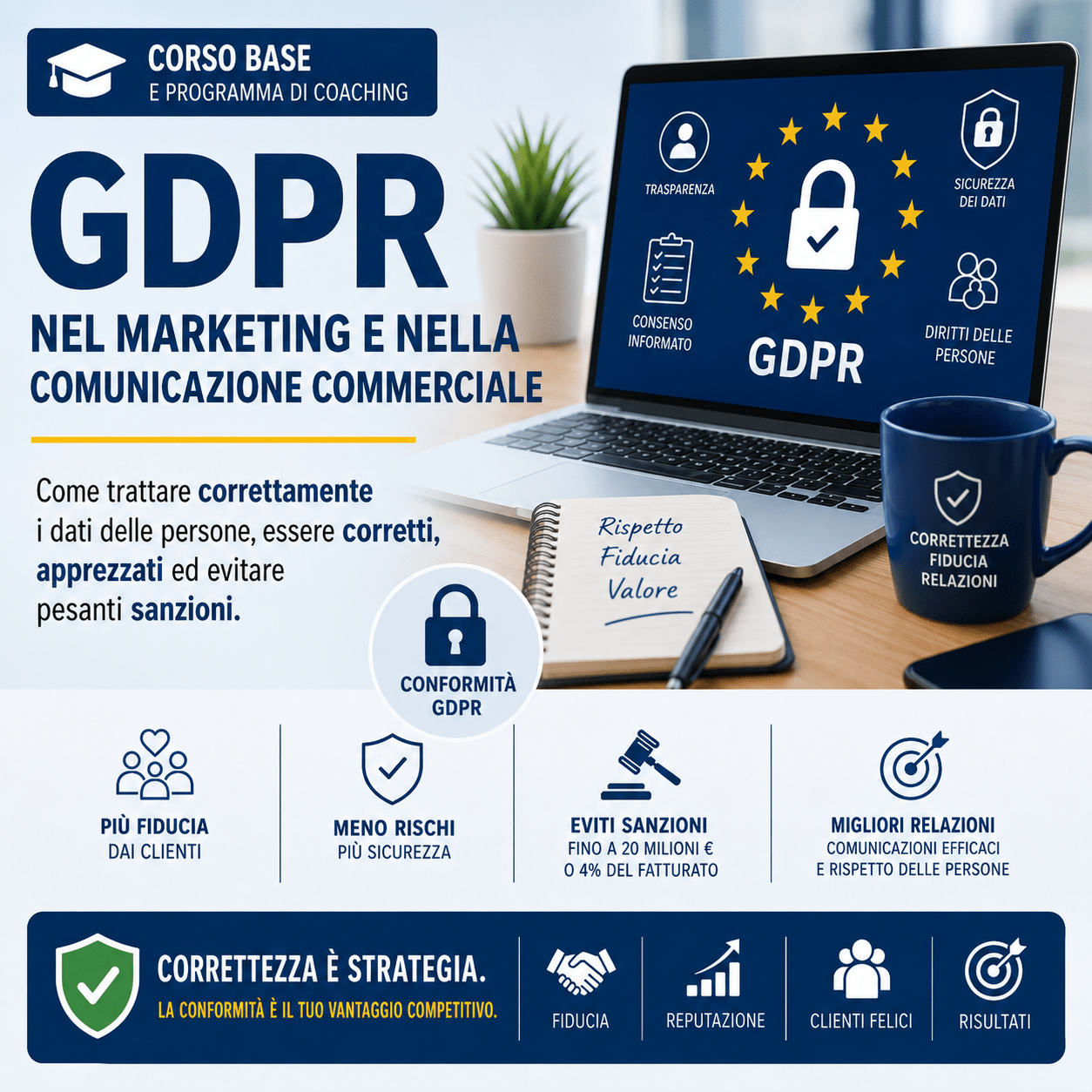 corso gratuito GDPR nel marketing e nella comubicazione commerciale
