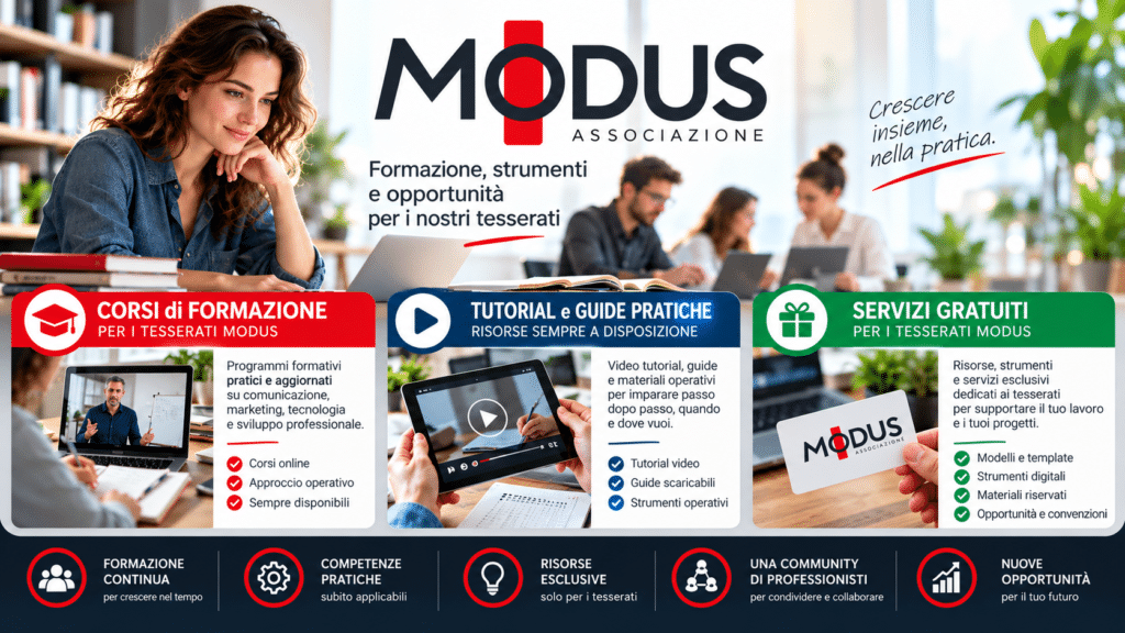Associazione Modus, corsi gratuiti 